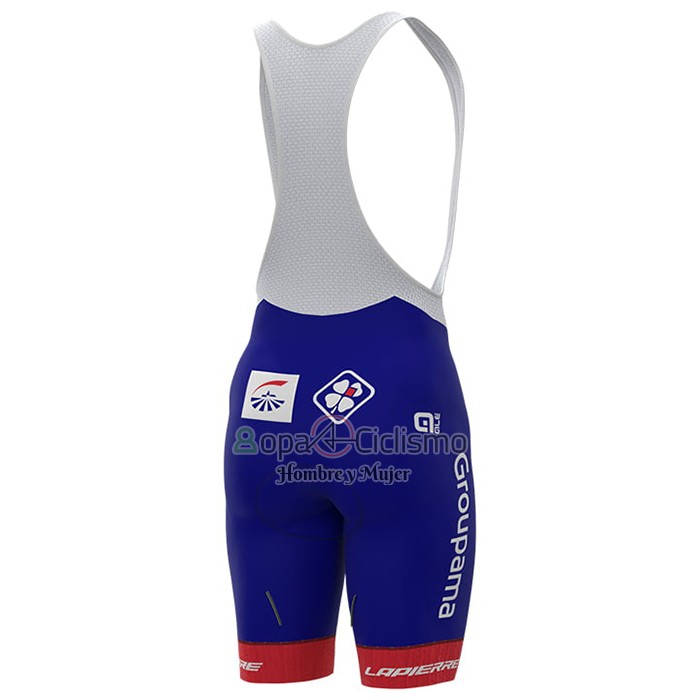 Groupama FDJ Ropa Ciclismo Culotte Corto 2021 Mangas Cortas Rojo Azul